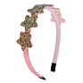 Children Glitter Star Hair Hoop Scallion Powder Star Plastic Headband