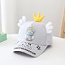 Children's Cartoons Hats Cute Crown Angel Wings Little Bear Caps for Boys Girls Letter Printing Kids Baseball Cap