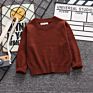 Children's Clothing Kid's Autumn and Solid Color round Neck Pullover Sweater Candy Color Base Shirt Sweater