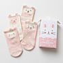 Children's Fall Socks 4 Pairs of Baby Girls Organic Cotton Designer Boat Socks