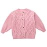 Children's Girls Thick Wool Twist Sweater Baby Cotton Knitted Sweater Cardigan