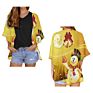 Christmas Blue Bell Cartoon Chiffon Kimono Cardigans Polynesian Tribal Style Casual Loose Open Front Swimwear Shirt Beach Women