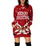 Christmas Hoodies Women Long Sleeve Sweatshirt Christmas Printed Pocket Women Sweatshirt Dress Hoodies