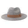 Classical Panama Fedora Straw Hat Women Wide Brim Roll up Hat Fedora Beach Sun Straw Panama Hat