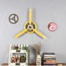 Club Vintage Industrial Loft Style Iron Airplane Propeller Wall Decoration Clock