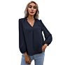 Collection Designer Puff Sleeve V Neck Long Sleeve Elegant Blouses for Work