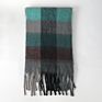 Colorful Plaid Blanket Scarf 100% Wool Fringe Pashmina Scarf Women