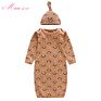 Cotton Jersey Newborn Sleeping Bag 0-6M Baby Safe Sleep Sack Knotted Baby Gown Unisex Newborn Baby Sleeping Bag