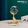 Creative Modern Minimalist Metal Art Craft Furnishings Decor Tabletop Restaurant Interior Crystal Ball Ornaments Home Decoration