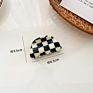 Cross-Border French Irregular Acetate Hair Claw Clip Black and White Board Checkered Large Shark Hair Clip for Women