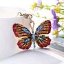 Crystal Glittering Full Rhinestone Car Bag Accessories Butterfly Girl Key Chains