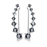 Cubic Zirconia Cz Hypoallergenic Piercing Hoop Earrings S925 Sterling Silver Crawler Earring Cuff Climber Earrings