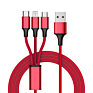 Customized Fast Charging 3 in 1 Nylon Braided Usb Cable 3Ft 6Ft 10Ft Data Cable