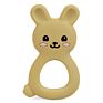 Customized Logo Bpa Free Food Grade Natural Rabbit Silicone Baby Teether Ring