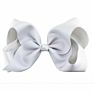 Cute 8 Inch Grosgrain Solid Color Bowknot Hair Bows with Clips Handmade Price Kid Girls Hair Accessories