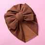 Cute Bear Ear Bowknot Turban Hats Sweet Soft Elastic Caps for Newborn Baby Boy Girls Headwraps