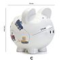 Cute Coin Box Ceramic Piggy Bank Money Collecting Saving Boxes Coin Box for Children