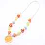 Cute Lemon Slice Pendants Girls Chunky Beads Necklace Child Kids Toddler Chunky Party Jewelry Adjustable Rope