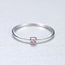 Czcity Green Lab Emerad Topaz Stackable Minimalist Women Thin Gem Rings Jewelry 925 Sterling Silver Ring