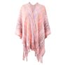 D12226 Style Loose Casual Stripe Print Tassels Cardigan Ladies Sweater Tops Knitted Jacket