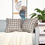 Decorative Cotton Pillow Case for Living Room Chinese Style Yarn-Dyed Couch Cushion Cover