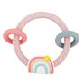 Design Bpa Free Easy to Hold Teething Rattle Shower Gift Infant Molar Toy Baby Teether Bracelet Ring