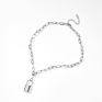 Design Jewelry Gold Metal Key Lock Chain Necklace Charm Multilayer Statement Lock Pendants Necklaces