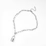 Design Jewelry Gold Metal Key Lock Chain Necklace Charm Multilayer Statement Lock Pendants Necklaces
