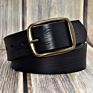 Design Men's Genuine Leather Belt with Solid Copper Buckle