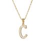 Designer Stainless Steel Zircon Alphabet Pendant Necklaces Hiphop Women Men Hip Hop Gold Chain Necklace Initial Letter Necklace