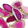 Diy Accessories Multicolor Natural Gemstone Pendants Necklace Healing Crystal Agate Stone Pendants Necklace