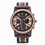 Dodo Watch Deer Men's Wood Stainless Steel Luxury Sport Business Charm Chronograph round Analog Wooden Stop Watch