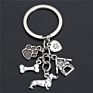 Dog Bone Dog Paw Alloy Key Chain for Women Girl Bag Keychain Charm Pendant Jewelry Accessories Gift for Dog Lover