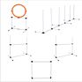 Dog Outdoor Training Equipment High Jump,Hoop and Pole Three Piece Dog Tunnel Pet Training Kit Hoop Agility Equipment
