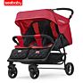 Double Buggy Support Dropshipping Delivery Folding Twin Baby Stroller with Big Wheels for Child Travel System