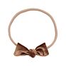 Elastic Velvet Bow Headband European and American Retro Baby Hair Accessories Pure Color Knotted Non-Marking Headband