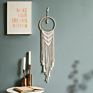European Style Handmade Boho Home Decoration Cotton Tassel Moon Shape Macrame Wall Hanging Dream Catcher