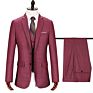 Eu/Us Size Notched Lapel Slim-Fit Single Breasted 2 Buttons Regular Men's Suits 3 Pieces Set