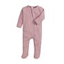Fall Kids Solid Color Long Sleeve Hand Cover Footed Pajamas Jumpsuit with Snap Infant Footie Autumn Baby Romper