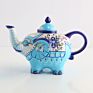 Fancy Animal Coffee Pot Hand-Painted Black and White Ceramic Tea Pot with Elephant Shape