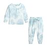 Fashionable Tie Dye Clothes Sets Children Girls Long Sleeve Clothing Kids Pajamas Set