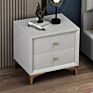 Faux Leather Upholstered Modern Nightstand Bedside Tables for Bedroom