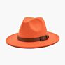 Fedora Hat Ladies Cross-Border Warm Woolen Fedora Hat for Men and Women Woolen Horse Hats