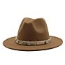Fedora Hats for Women Cowboy Hat Felt Western Ladies Stageholidsy Party Wide Brim Jazz Cap Sombreros Para Mujeres Gorra