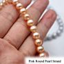 Fengzuan Jewelry Natural Freshwater Pearl Necklace 16-Inch 7-8Mm round White Pearl Necklace for Women Gift
