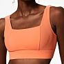 Fixed Chest Padded Yoga Bra Women Fitness Workout Ribbed Sports Push up Gym Bra