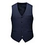 Formal Mens Vest Elegant Solid Color plus Size Suit Vest