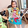 Formaldehyde Free Soft Cartoons Dinosaur Shark Swimwear Cover up Boy Kids Hooded Beach Wear Cape Bath Towel with Hat