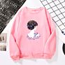 Fresh Pattern Couple Pullover Loose and Versatile Women's round Neck Pullover Long Sleeve round Neck Sweater