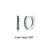 Fuamay 925 Sterling Silver 18K Gold Plated Color Crystal Tiny Small Rainbow Huggie Earrings